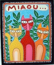 Peinture intitulée "MIAOU" par Damien Deltour, Œuvre d'art originale