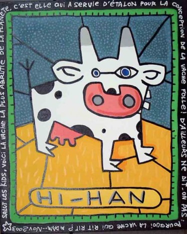 Peinture intitulée "hihan" par Damien Deltour, Œuvre d'art originale