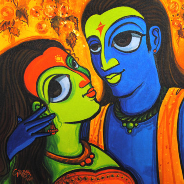 Painting titled "romance-4.jpg" by Gireesh Vengara, Original Artwork