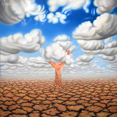 Картина под названием "One Drop Water" - G.Gupta, Подлинное произведение искусства, Масло
