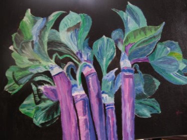 Malerei mit dem Titel "Amaryllis" von Gisela Boost-Markert, Original-Kunstwerk, Öl