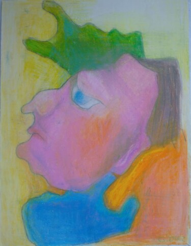 Painting titled "Kein Titel 2" by Gisela Diez, Original Artwork, Pastel