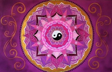 绘画 标题为“Wholeness Mandala” 由Gisela Gonzalez, 原创艺术品, 丙烯