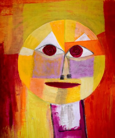 Painting titled "Homage to Paul Klee" by Gisela Zimmermann, Original Artwork, Acrylic