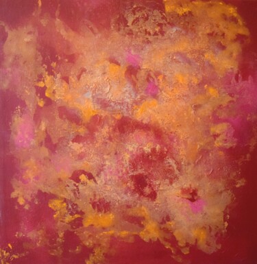 Painting titled "The last Bees" by Gisela Zimmermann, Original Artwork, Acrylic Mounted on Wood Stretcher frame