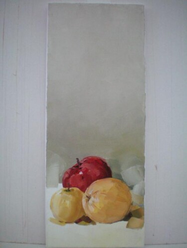Peinture intitulée "les pommes" par Gisele Ceccarelli, Œuvre d'art originale