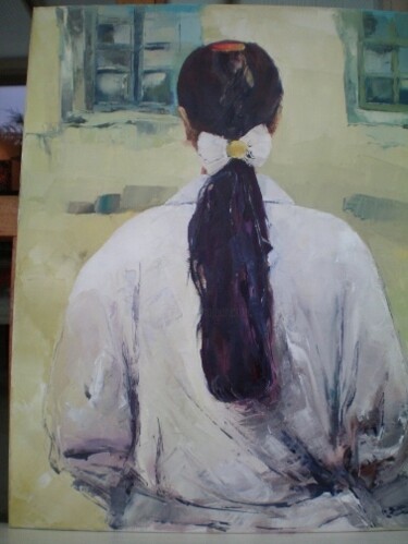Peinture intitulée "femme à la queue de…" par Gisele Ceccarelli, Œuvre d'art originale