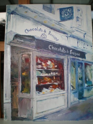 Painting titled "chocolaterie" by Gisele Ceccarelli, Original Artwork