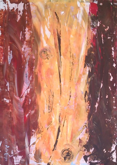 Pittura intitolato "Sans Titre (Buche..…" da Gisèle Dalla Longa, Opera d'arte originale, Acrilico Montato su Pannello di leg…