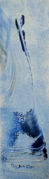 Painting titled "En" by Gisèle Dalla Longa, Original Artwork, Acrylic Mounted on Wood Panel