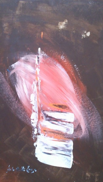 Peinture intitulée "Sans Titre ( Rose..…" par Gisèle Dalla Longa, Œuvre d'art originale, Acrylique Monté sur Panneau de bois