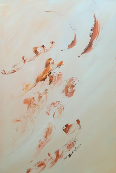 Картина под названием "Tourbillons" - Gisèle Dalla Longa, Подлинное произведение искусства, Акрил Установлен на Деревянная п…