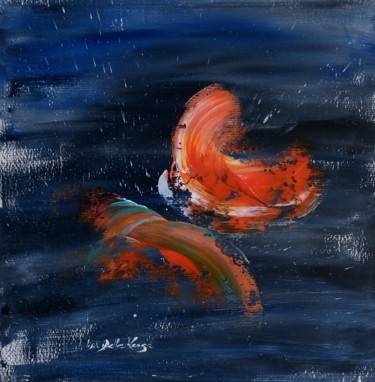 Painting titled "Sans Titre (Stellai…" by Gisèle Dalla Longa, Original Artwork, Acrylic Mounted on Wood Panel