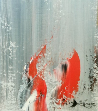 Peinture intitulée "Sans Titre 620C" par Gisèle Dalla Longa, Œuvre d'art originale, Acrylique Monté sur Panneau de bois