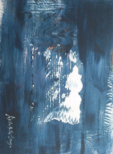 Painting titled "Profil princier  09…" by Gisèle Dalla Longa, Original Artwork, Acrylic Mounted on Wood Panel