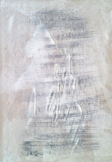 Pittura intitolato "Sans Titre (Ils...)" da Gisèle Dalla Longa, Opera d'arte originale, Acrilico Montato su Pannello di legno
