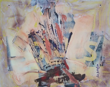 Pintura intitulada "Explosion" por Gisèle Dalla Longa, Obras de arte originais, Acrílico Montado em Painel de madeira