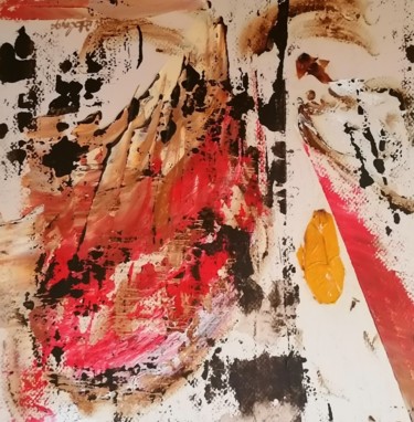 Peinture intitulée "Je-Tu-II" par Gisèle Dalla Longa, Œuvre d'art originale, Acrylique Monté sur Panneau de bois