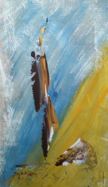 Картина под названием "Sans Titre  936B" - Gisèle Dalla Longa, Подлинное произведение искусства, Акрил Установлен на Деревян…