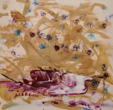Картина под названием "Sans Titre 362D" - Gisèle Dalla Longa, Подлинное произведение искусства, Акрил Установлен на Деревянн…