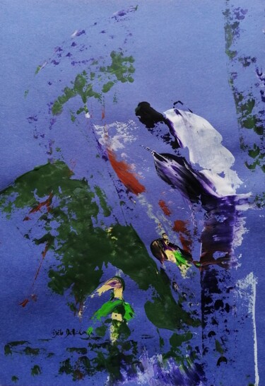 Peinture intitulée "Du haut 771D" par Gisèle Dalla Longa, Œuvre d'art originale, Acrylique