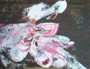 Картина под названием "Regard printannier…" - Gisèle Dalla Longa, Подлинное произведение искусства, Акрил Установлен на Дере…