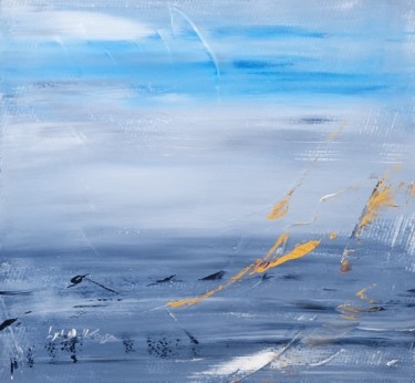 「Paysage marin」というタイトルの絵画 Gisèle Dalla Longaによって, オリジナルのアートワーク, アクリル ウッドパネルにマウント