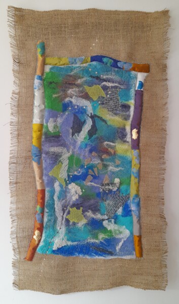 Sztuka tkaniny zatytułowany „A rebours” autorstwa Gisèle M, Oryginalna praca, Włókno tekstylne