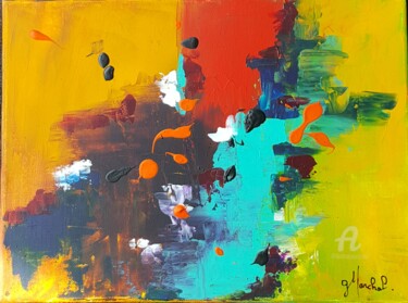 Peinture intitulée "rêverie colorée  2" par Giséle Marchal, Œuvre d'art originale, Acrylique