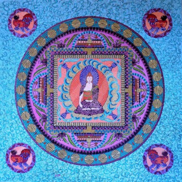 Jokhang 80x80 cm © par Gisèle Leprince Pauliac