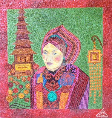 Painting titled "Shang" by Gisèle Leprince Pauliac, Original Artwork