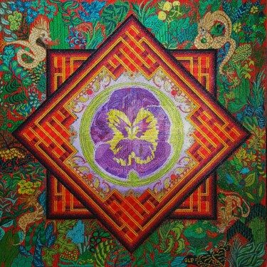 Tsourphou 100x100 cm © par Gisèle Leprince Pauliac