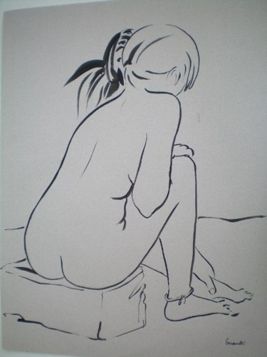 Peinture intitulée "nu de femme" par Gisele Ceccarelli, Œuvre d'art originale, Huile
