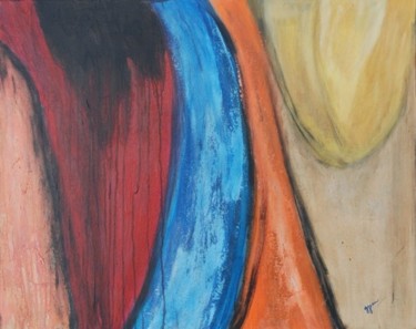Peinture intitulée "COURBÉS" par Gjean, Œuvre d'art originale, Huile