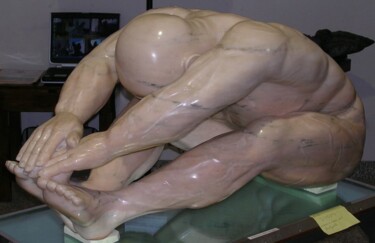 Sculpture titled "La forza dell'UMILT…" by Gisvelto Mele (GEODE), Original Artwork, Stone