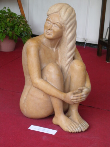 Sculpture titled "Sensualità" by Gisvelto Mele (GEODE), Original Artwork, Stone