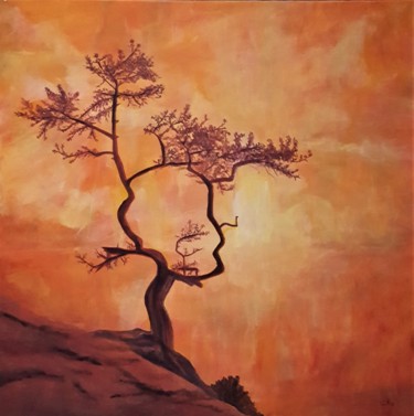 Pittura intitolato "L'arbre philosophal" da Gita Devanthéry, Opera d'arte originale, Acrilico