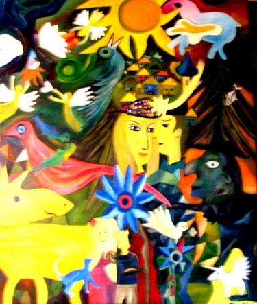 Painting titled "La vida" by Georg Kiehn, Original Artwork
