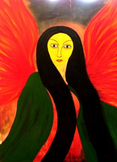 Painting titled "The fireangel" by Georg Kiehn, Original Artwork