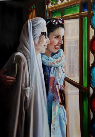 Картина под названием "Hope & maturity ref…" - Giti Tayebi, Подлинное произведение искусства, Масло Установлен на Деревянная…
