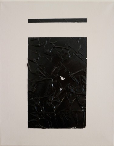 Pittura intitolato "Black plastic footp…" da Julia Jergh, Opera d'arte originale, Acrilico