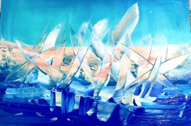 Peinture intitulée "Croisement Des Bate…" par Giulia Pintea, Œuvre d'art originale, Acrylique