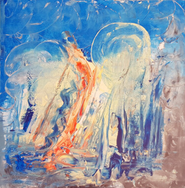 Painting titled "La Fée De La Mer" by Giulia Pintea, Original Artwork, Acrylic