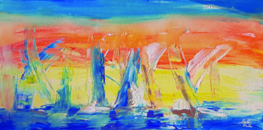 Painting titled "Summer view" by Giulia Pintea, Original Artwork, Acrylic