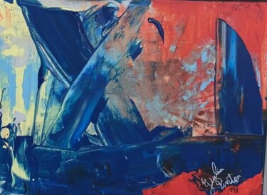 Pintura intitulada "Blue Boats" por Giulia Pintea, Obras de arte originais, Acrílico