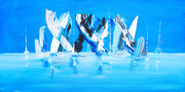 Peinture intitulée "Deep Blue" par Giulia Pintea, Œuvre d'art originale, Acrylique