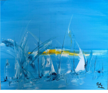 Peinture intitulée "THE BLUE" par Giulia Pintea, Œuvre d'art originale, Acrylique
