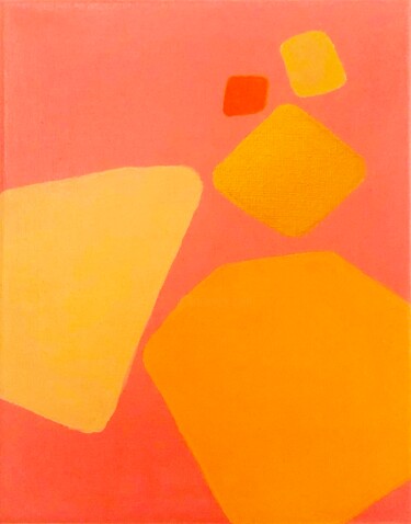 Peinture intitulée ""Daïquiri rose"" par Giulia Simeone, Œuvre d'art originale, Acrylique Monté sur Châssis en bois