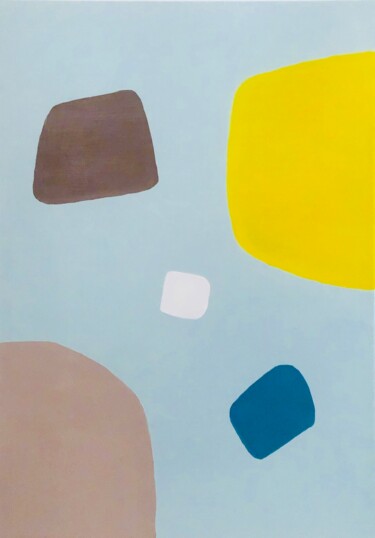 Картина под названием ""Hawaien bleu"" - Giulia Simeone, Подлинное произведение искусства, Акрил Установлен на Деревянная ра…
