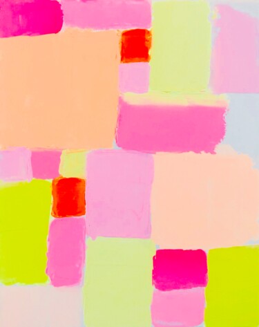 제목이 ""Chaleur estivale""인 미술작품 Giulia Simeone로, 원작, 아크릴 나무 들것 프레임에 장착됨